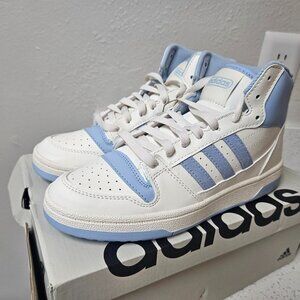 New Adidas Breakstart Mid Womens Size 7 / 6Y Sneakers White Blue